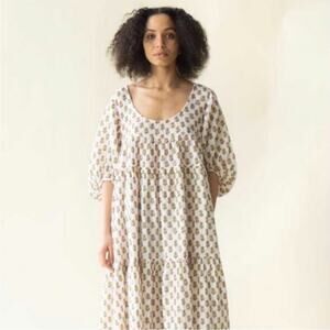 Anaak Nina Tiered Maxi Dress Floral Print Sz 0 /XS